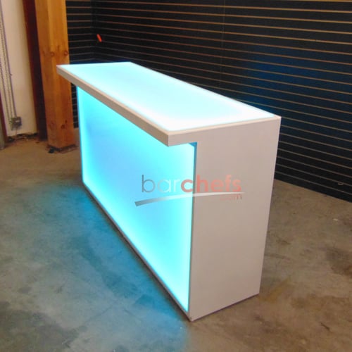 LED Portable Bar Countertop Counter Glow Blue White Party Event Catering Serving Business