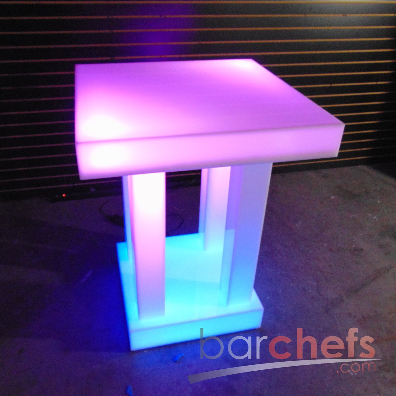 Quad Column Light-Up Bar Table | LED Bar & Nightclub High Top Tables ...
