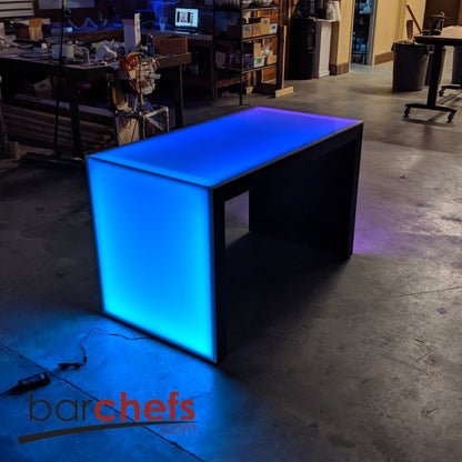 LED Waterfall Table Glow Light Desk Unique Deep Blue Ocean