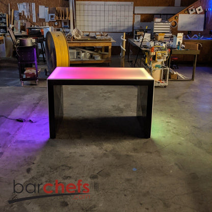 LED Waterfall Table Glow Light Desk Unique Pink Yellow