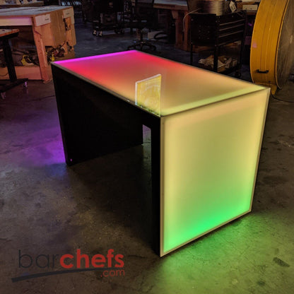 LED Waterfall Table Glow Light Desk Unique Green Yellow Red Pink