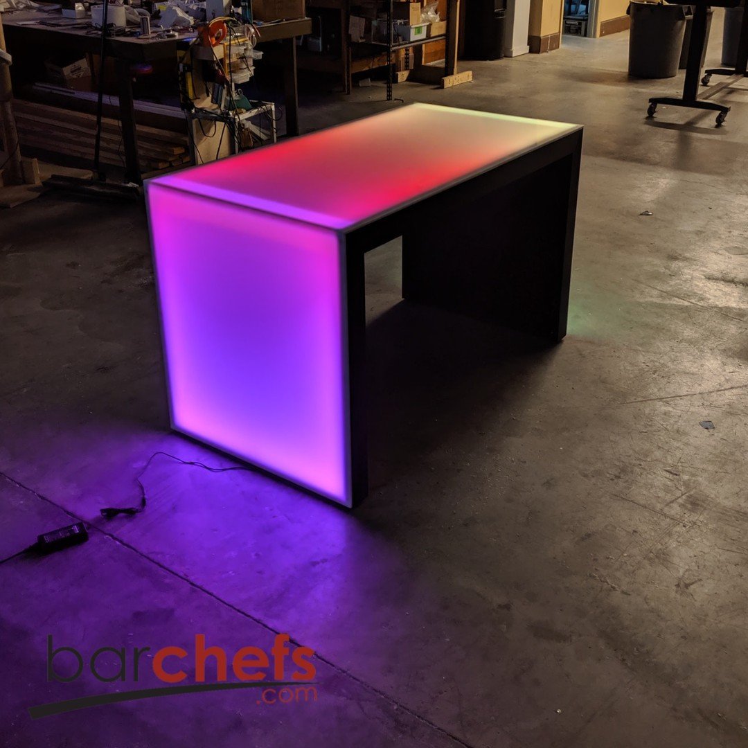 LED Waterfall Table Glow Light Desk Unique Purple Pink