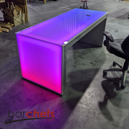 LED Waterfall Table Glow Light Desk Unique Pink Blue Side