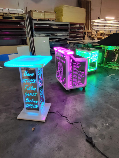 LED Light-Up Highboy & Lounge Tables | superGLOW Series