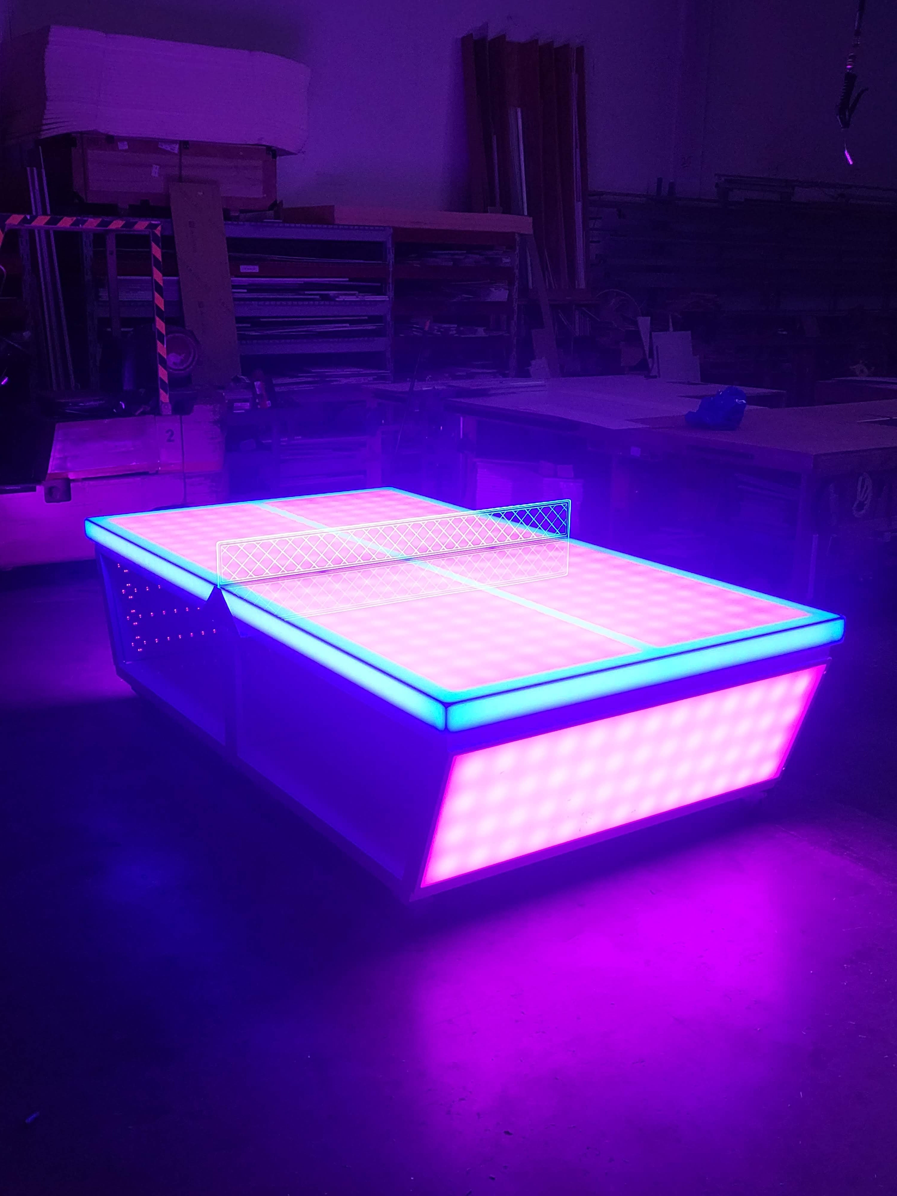 LED Ping Pong Table | Light-Up Table Tennis