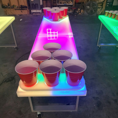 Light up beer pong table with racks Jumbo Large XL Party