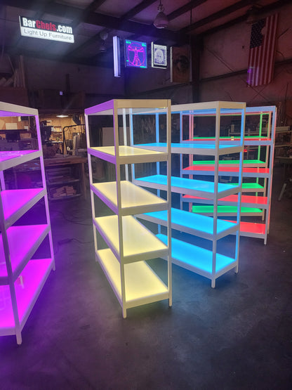 Light up floor shelves | LED Shelving & Bookcases