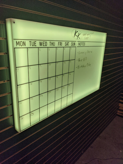 Dry Erase LED Calendar Board