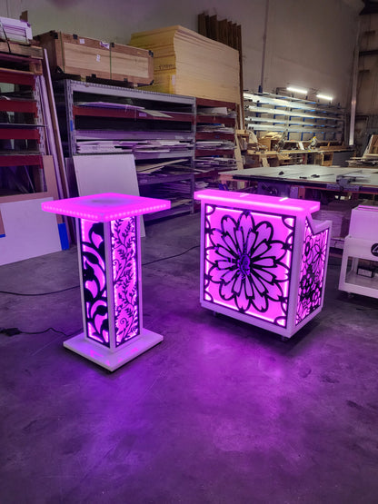 LED Light-Up Highboy & Lounge Tables | superGLOW Series