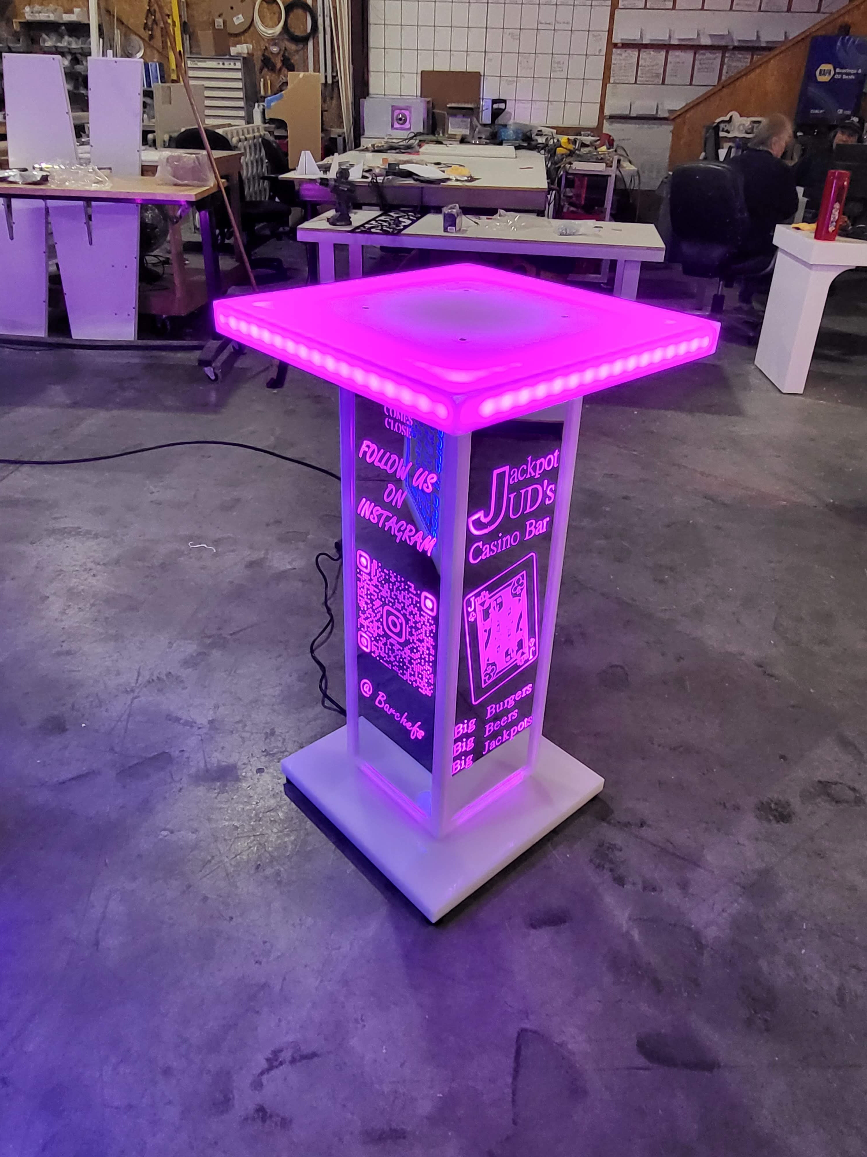 LED Light-Up Highboy & Lounge Tables | superGLOW Series