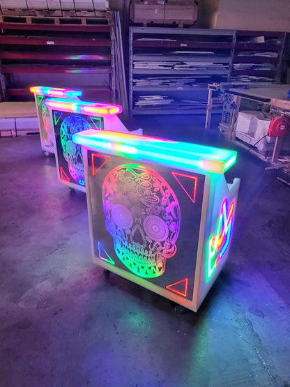 Small mini-bars with sugar skulls on front