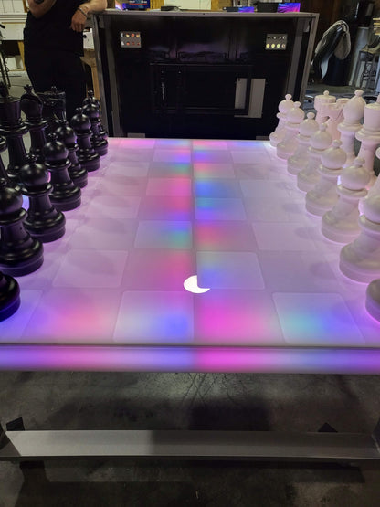 LED Multi-Game Set | Ping Pong, Chess, Checkers, & Tic Tac Toe Light-Up Tables