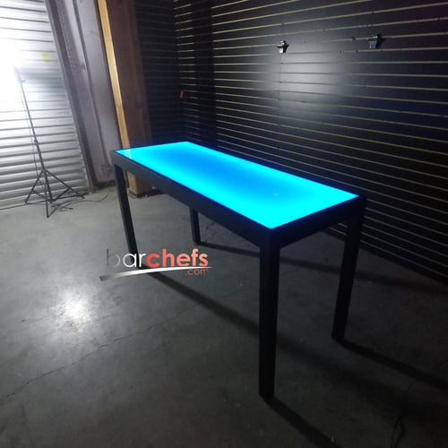 Simplistic Minimalist LED Light Up Glow Table Furniture Decoration Cool Beautiful Blue