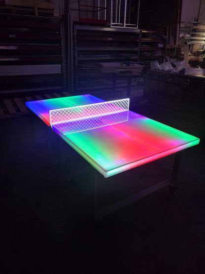 LED Multi-Game Set | Ping Pong, Chess, Checkers, & Tic Tac Toe Light-Up Tables