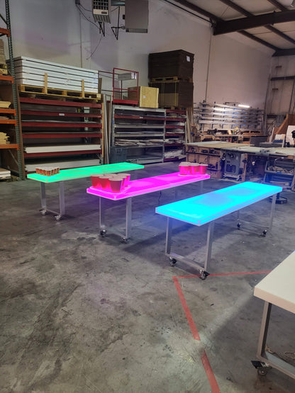 LED Collapsible Beer Pong Table | Light up Tailgating, & College Game