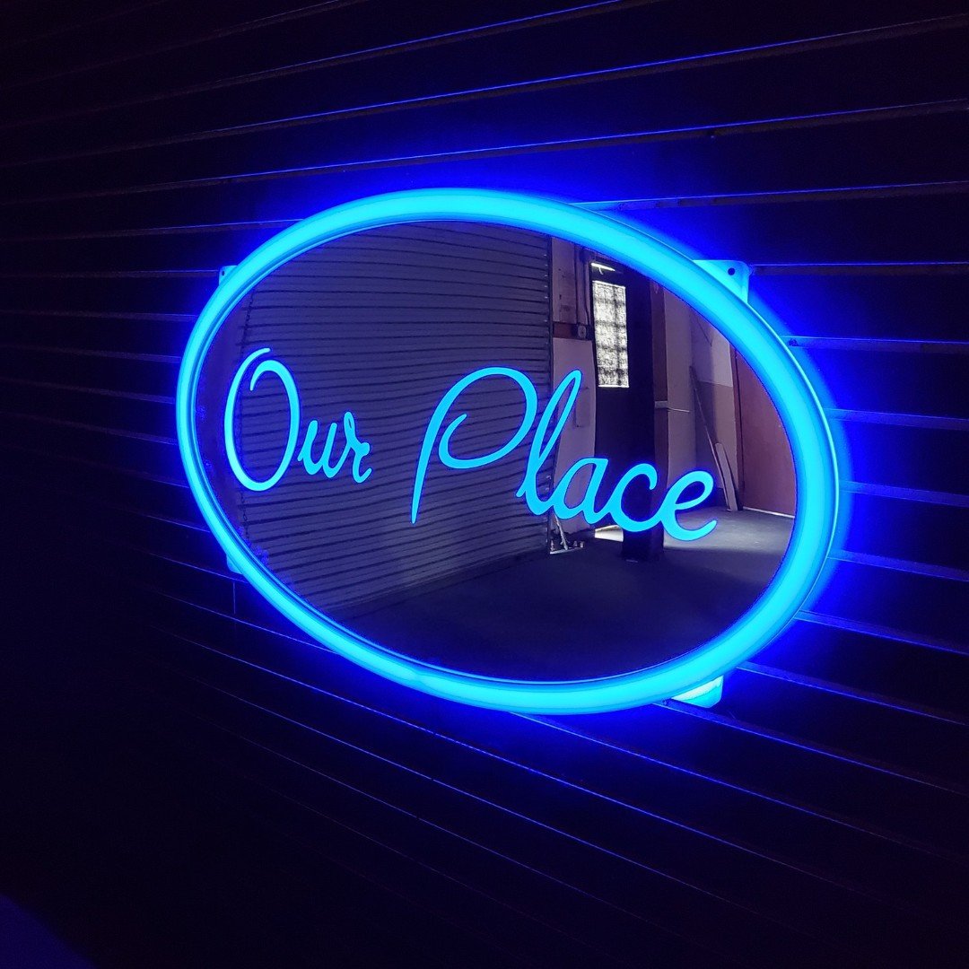 LED Mirror Sign | Custom Oval & Circle LED Frame Signs