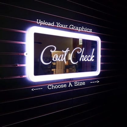 LED Mirror Sign | Custom Square & Rectangle LED Frame Signs