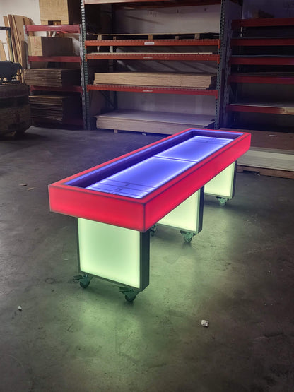 Light Up LED Shuffleboard Table - Non Collapsible