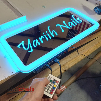 LED Mirror Sign | Custom Square & Rectangle LED Frame Signs