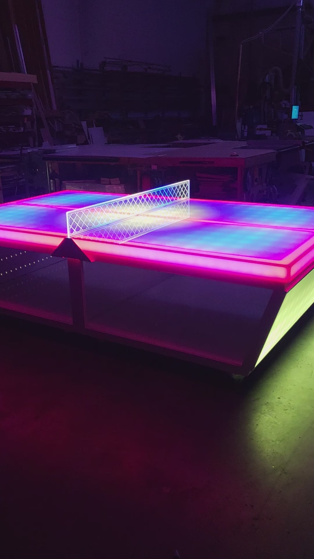 LED Ping Pong Table | Light-Up Table Tennis