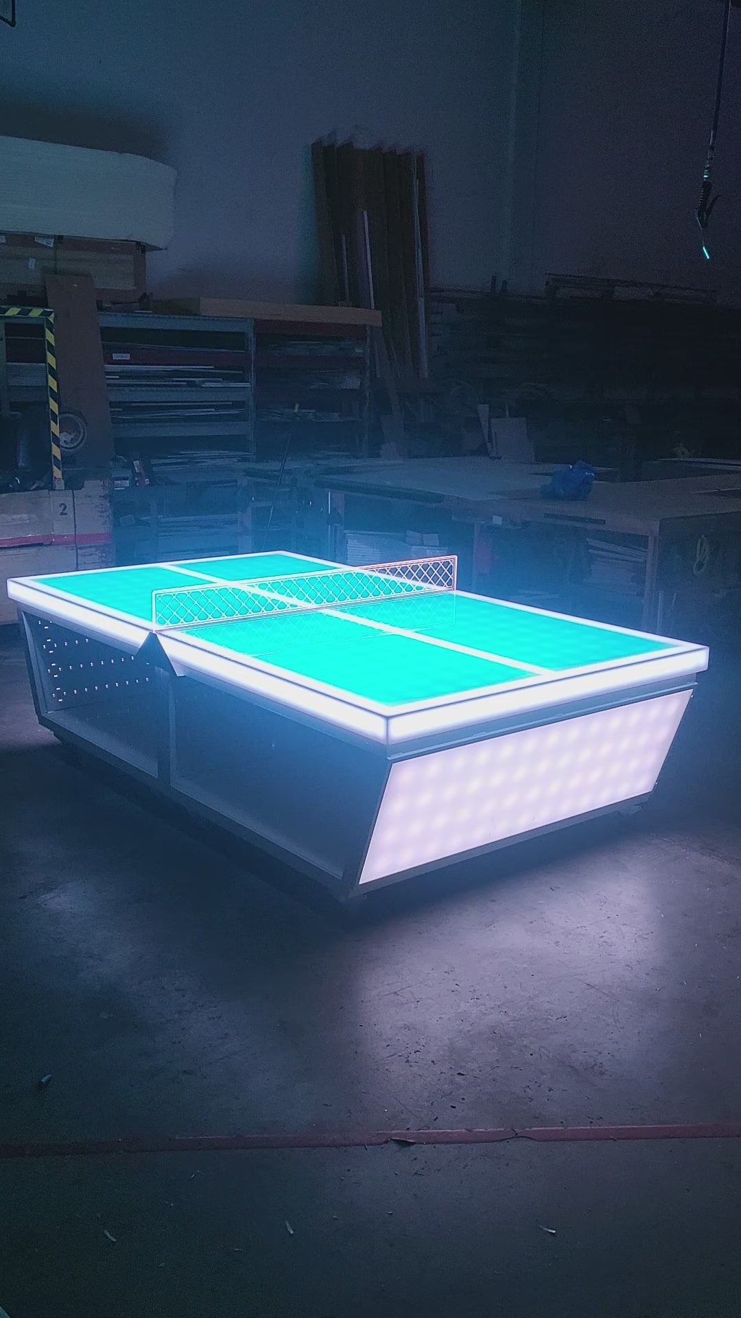 LED Ping Pong Table | Light-Up Table Tennis