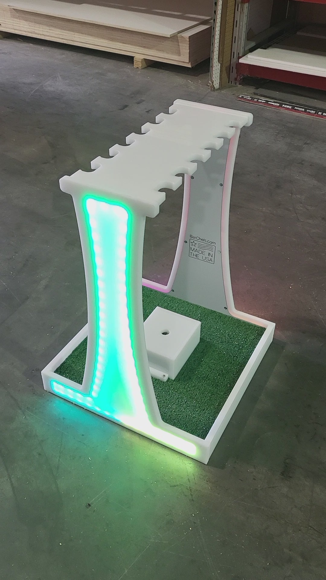 Light-Up Putter Stand | LED Putting Stick Holder