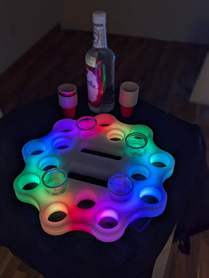 Shot Knuckles Max | Ultimate LED Shot Tray with Handle for 18 Shots